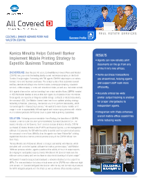 Coldwell Banker Cover, Konica-Minolta, Spriggs, Inc., Konica Minolta, KIP, Lexmark, HP, Dealer, Reseller, Merced, California, CA