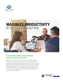 KM Maximize Productivity Cover, Konica-Minolta, Spriggs, Inc., Konica Minolta, KIP, Lexmark, HP, Dealer, Reseller, Merced, California, CA